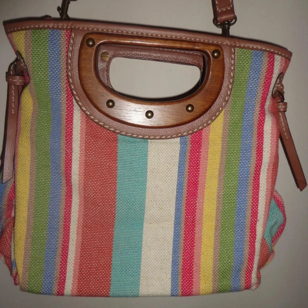 FOSSIL CROSSBODY STRIPES Rainbow PURSE - HAND BAG - Picture 16 of 16